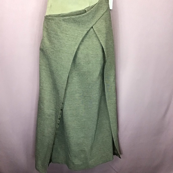 Christian Cota Mixed Suede business wrap dress